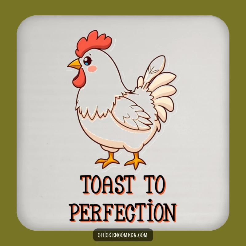 Funny Proud Chicken Feather Coaster: Protect Surfaces with Stylish Art