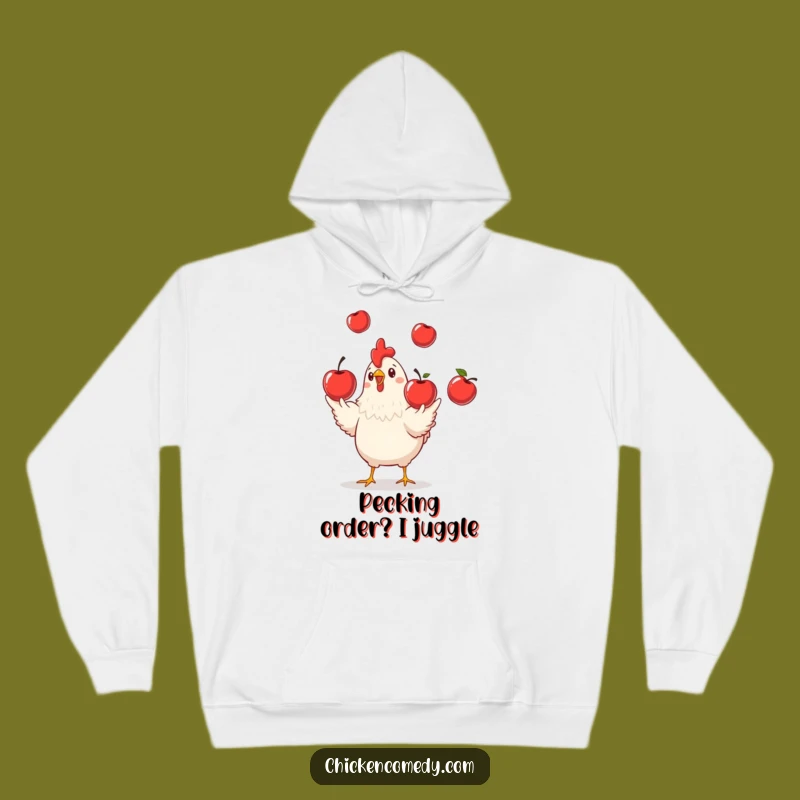 Funny Chicken Juggling Hoodie: Cozy and Playful Farm Apparel Gift
